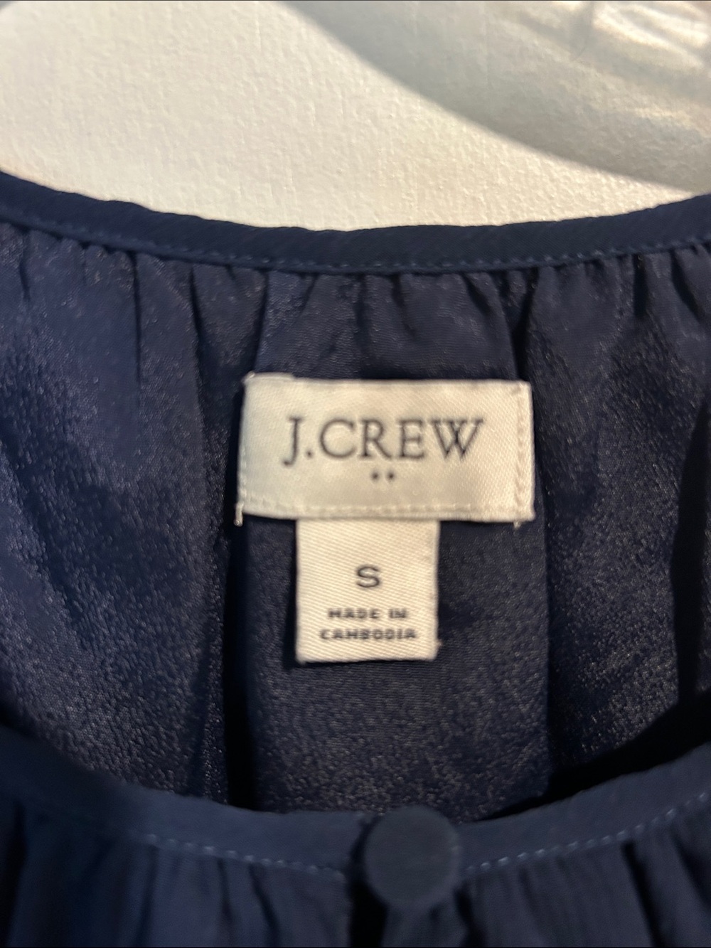 J. Crew Navy Flutter Sleeve Women's Top - Picture 2 of 4